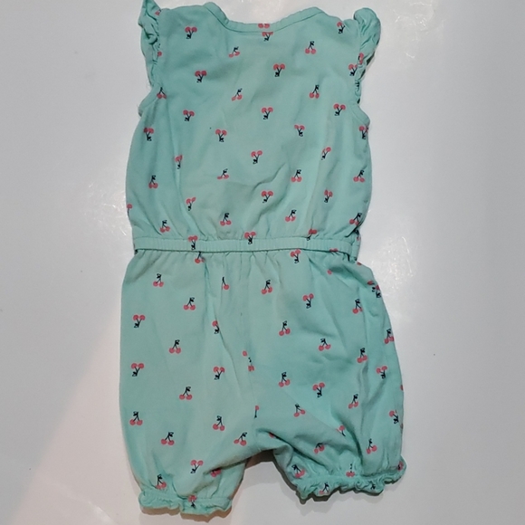 Summer Cherry Ruffled Romper Onsie-18M - Picture 6 of 8
